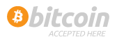 Bitcoin accepted here logo